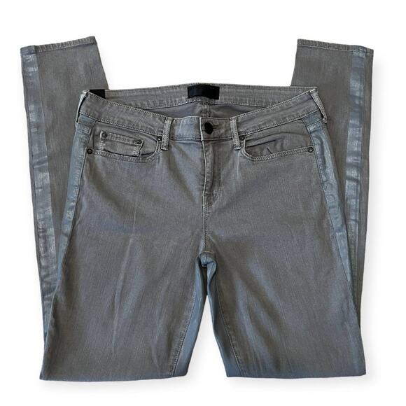 Vince Gray Silverfin Wash Tuxedo Stripe Tonal Dylan Skinny Jeans 29 - Picture 2 of 15